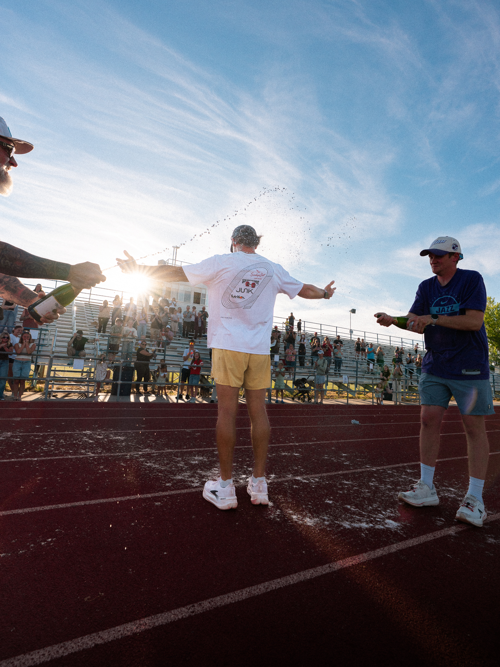 Mason at the finish of 1000 miles